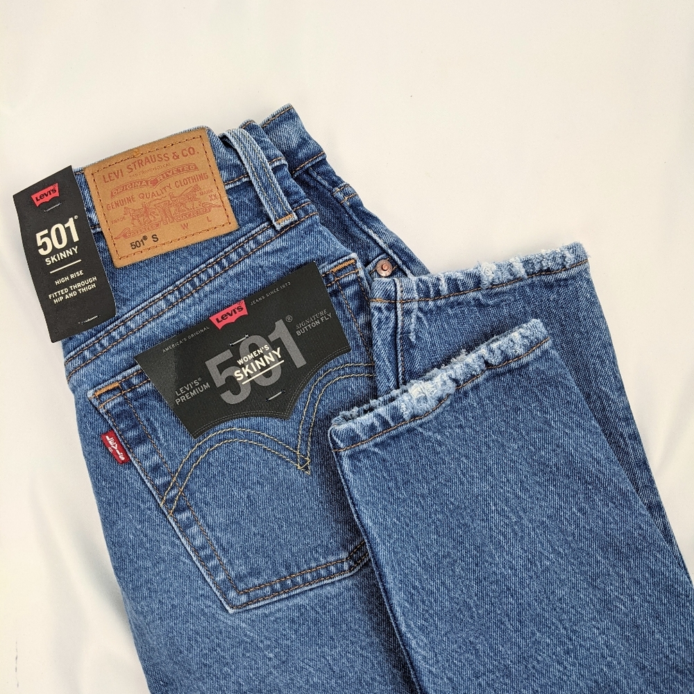 NEW Levi's 501 Skinny High Waist Jeans - Picture 8 of 11